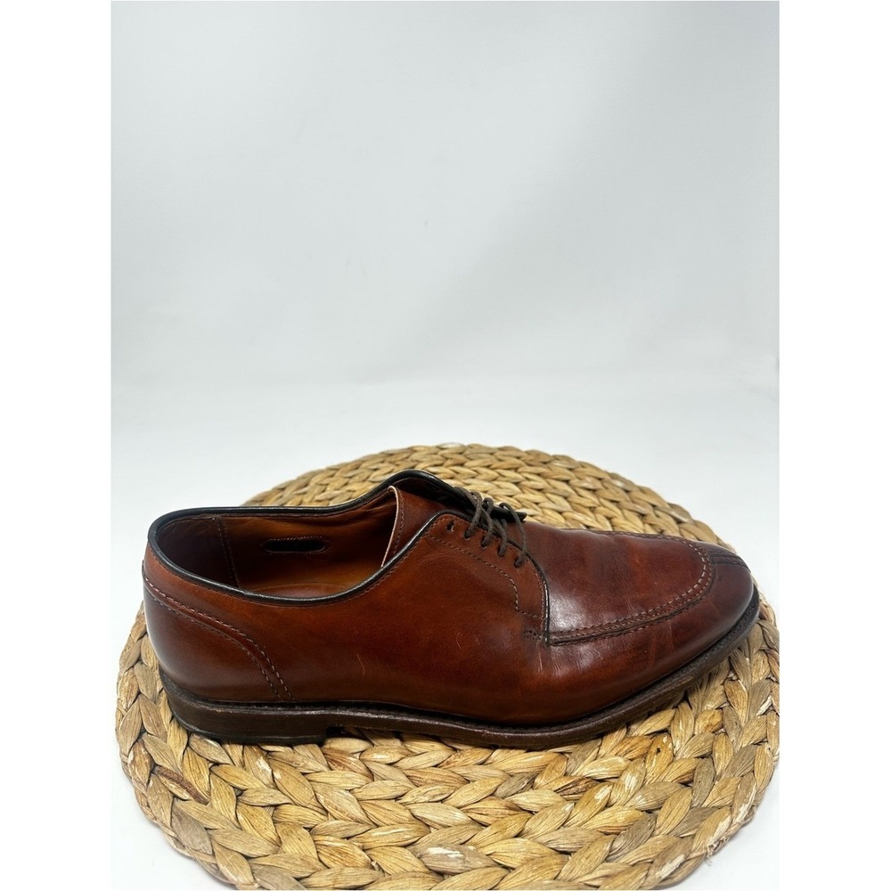 Allen Edmonds LaSalle Derby Shoes Split Toe Chili Brown Leather Size 9.5 Men's